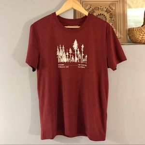 Banana Republic Burgundy Redwood Trees Tshirt